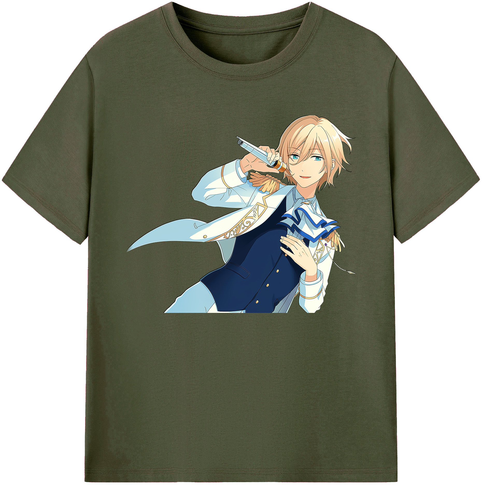（画像用） あんさんぶるスターズ! Ensemble Stars 綿100％ メンズ半袖Tシャツ｜肌触りやわらか＆通気性